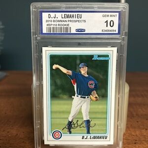 DJ Lemahieu 2010 Bowman Prospects Gem Mint 10